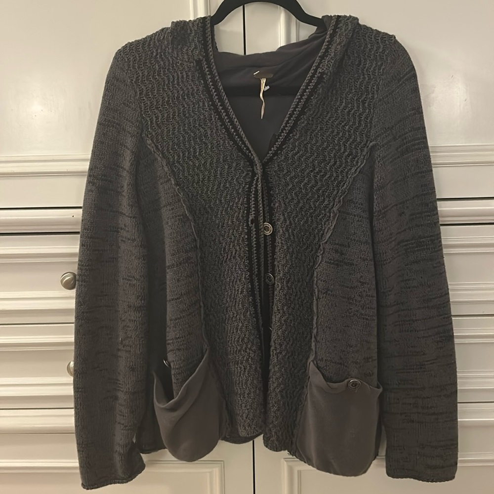 Free People Gray Utility Jacket
